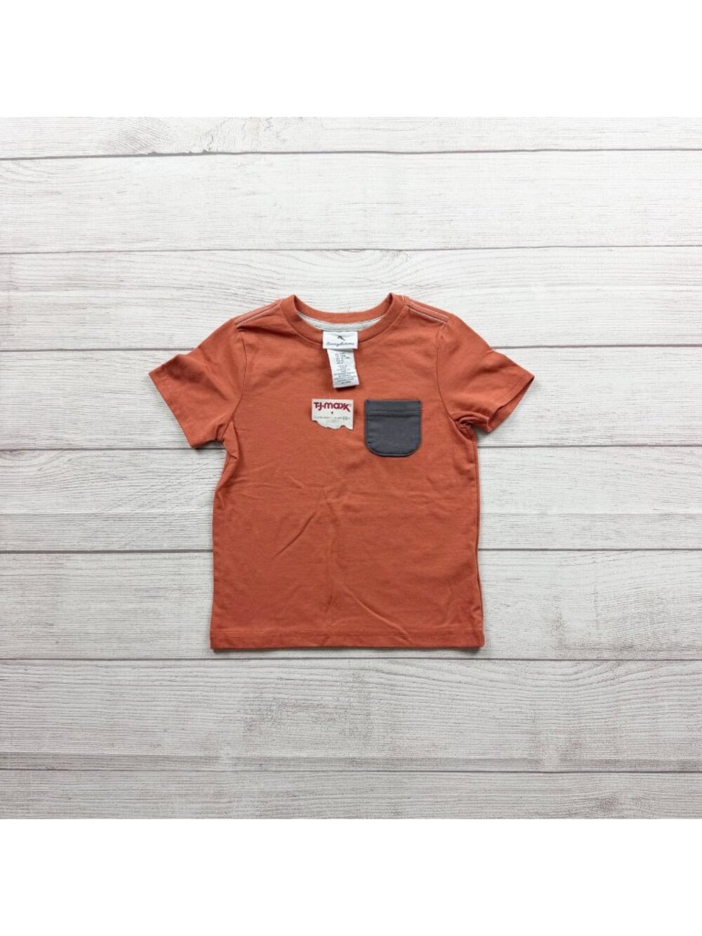 Tommy Bahama Short Sleeve T-Shirt Rust Orange Pocket Graphic NWT 18-24 Months